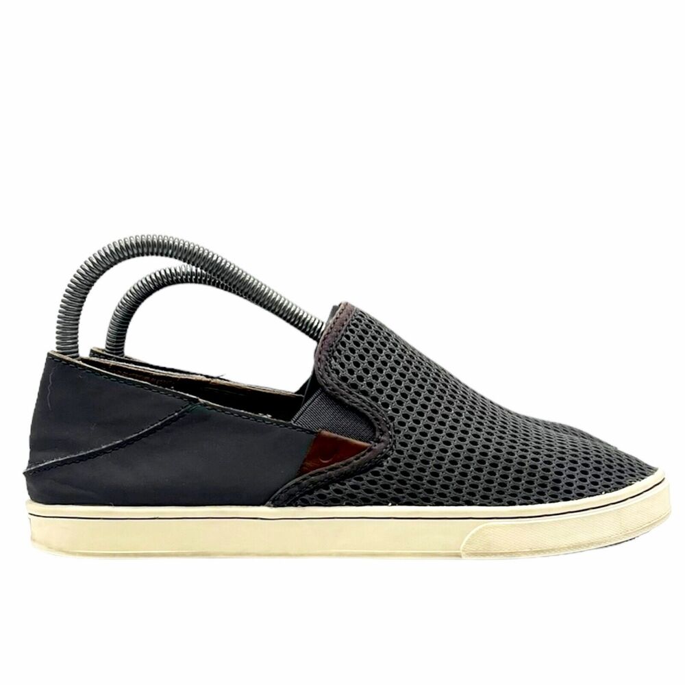 Olu'Kai Shoes Women Size‎ 8 Pehuea Slip-On Comfort Gray Casual Low Top Sneakers